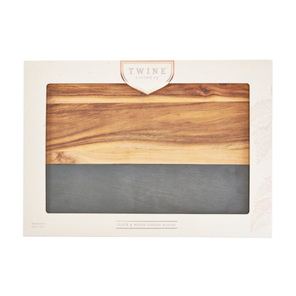 Wood and Slate Labeling Serving Chopping Board