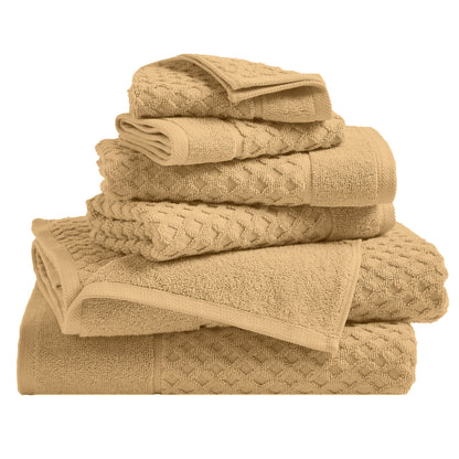 Cotton Diamond Waffle Weave Bath Towel Set