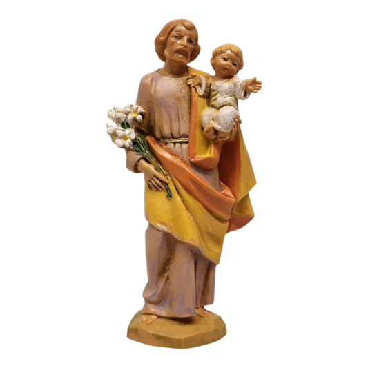 St Joseph with Child Nativity Figurine - 5 Inch Scale - Tampa Home & Garden Store