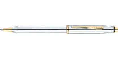 Century II Medalist ballpoint pen by A.T. Cross, silver body, gold clip, CROSS logo on clip on Tampa Home & Garden Store