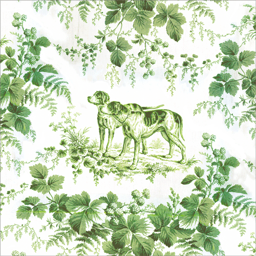 Serviettes de cocktail Hunting Toile Evergreen