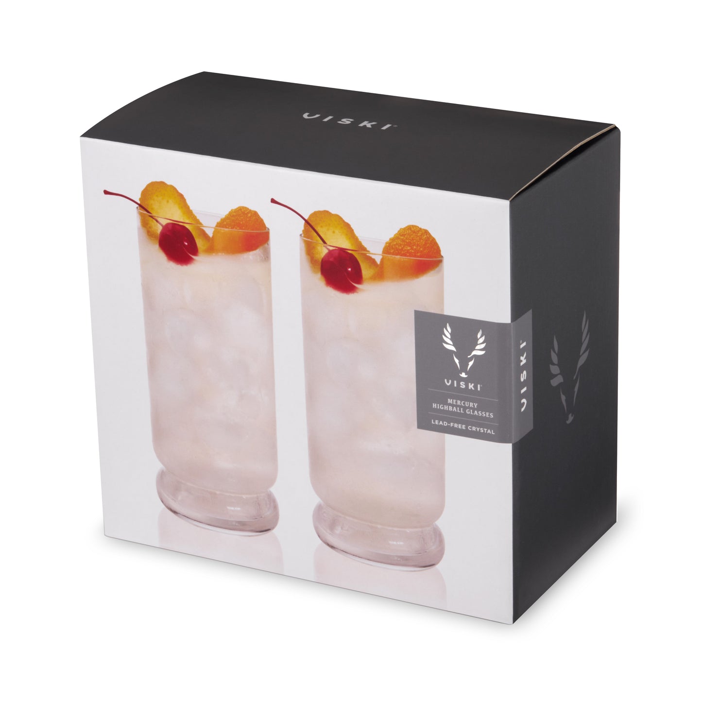 Mercury Crystal Highball Glasses Set of Two