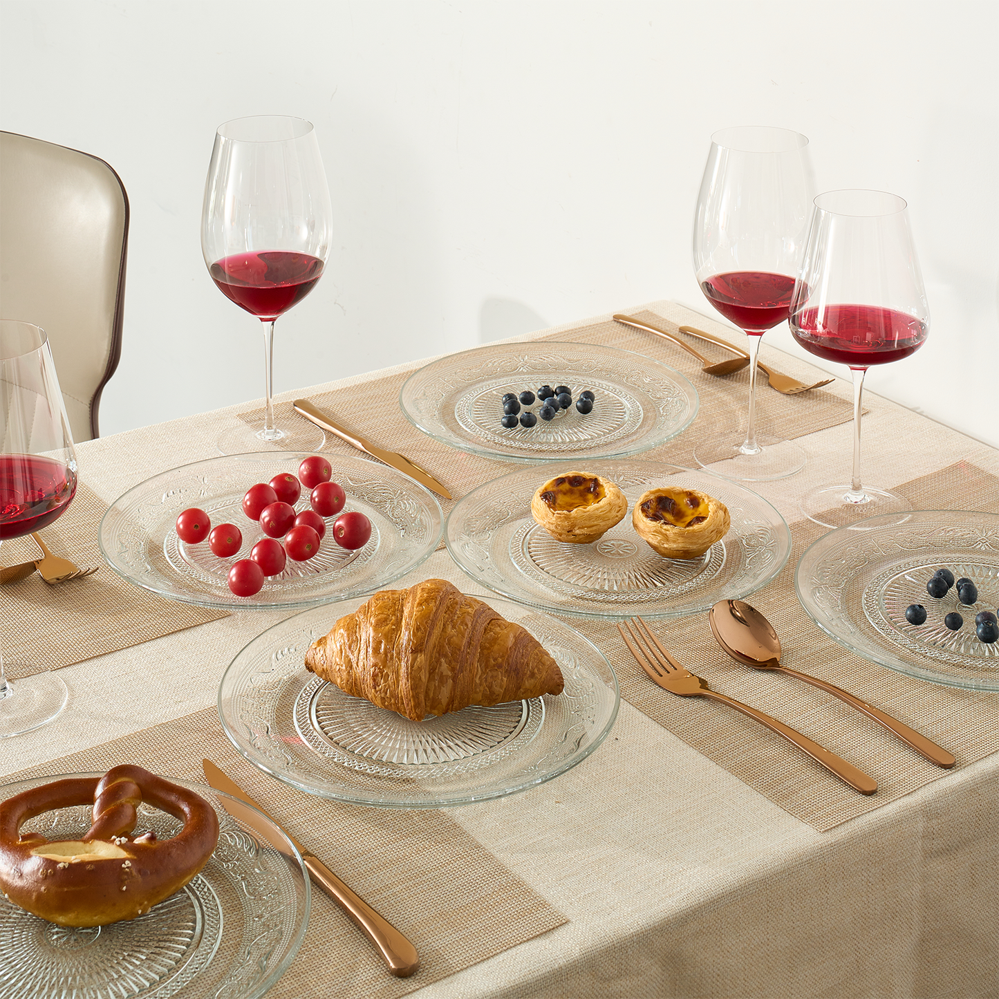 Classica Vintage Glass Dinner Plates Set of 6