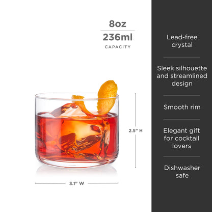 Raye Crystal Negroni Cocktail Glasses Set Of 4