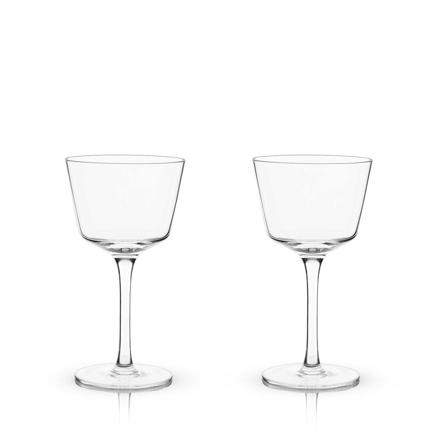 Raye Angled Crystal Nick and Nora Cocktail Glass