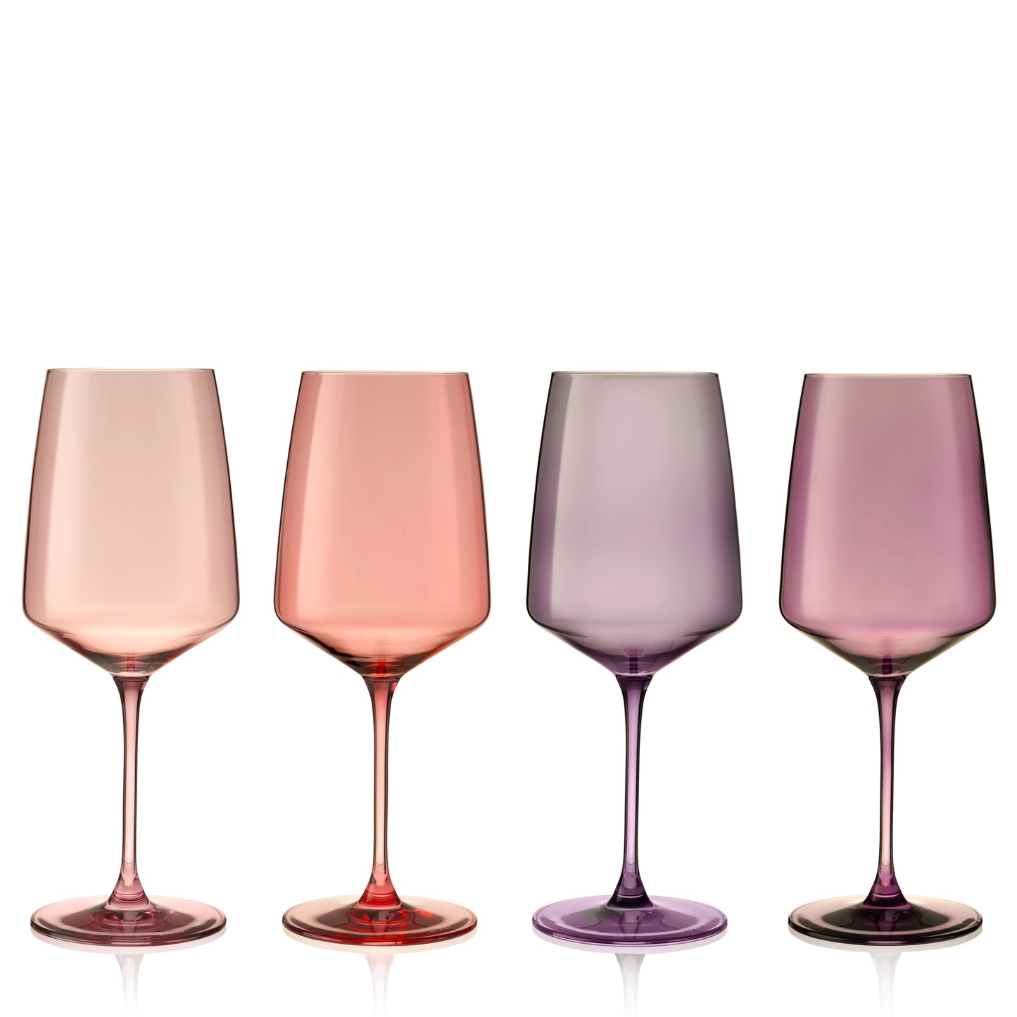 Nouveau Crystal Wine Glasses And Pastels