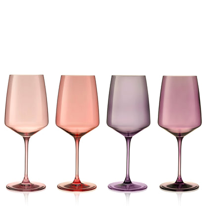 Nouveau Crystal Wine Glasses And Pastels