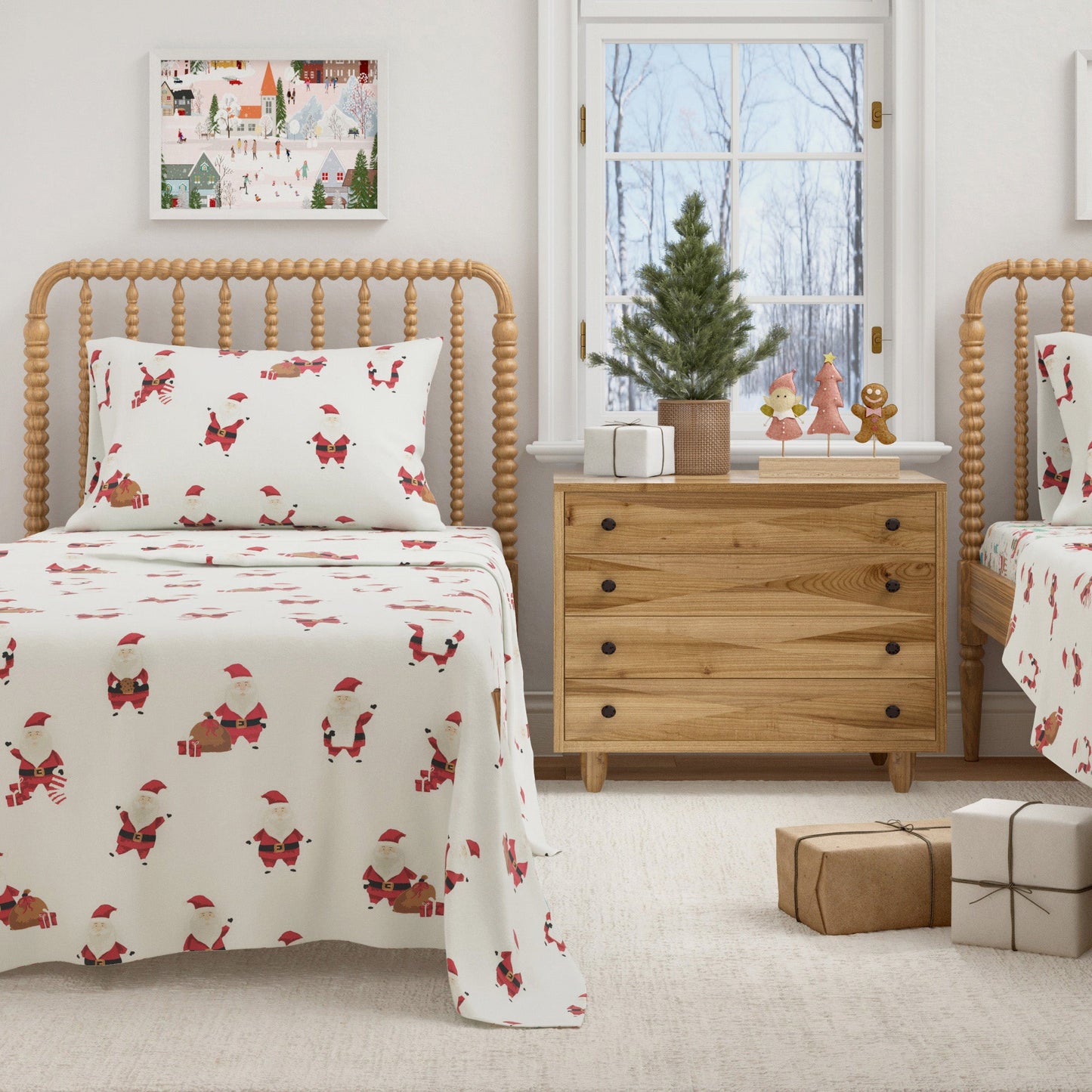 Turkish Cotton And Christmas Flannel Sheet Set