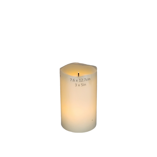 Wavy Edge Glow Wick Pillar Candle - - Tampa Home & Garden Store