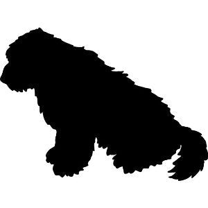 Old English Sheepdog garden stake or wall hanging silhouette, black, Rustica Ornamentals set of 4 on Tampa Home & Garden Store