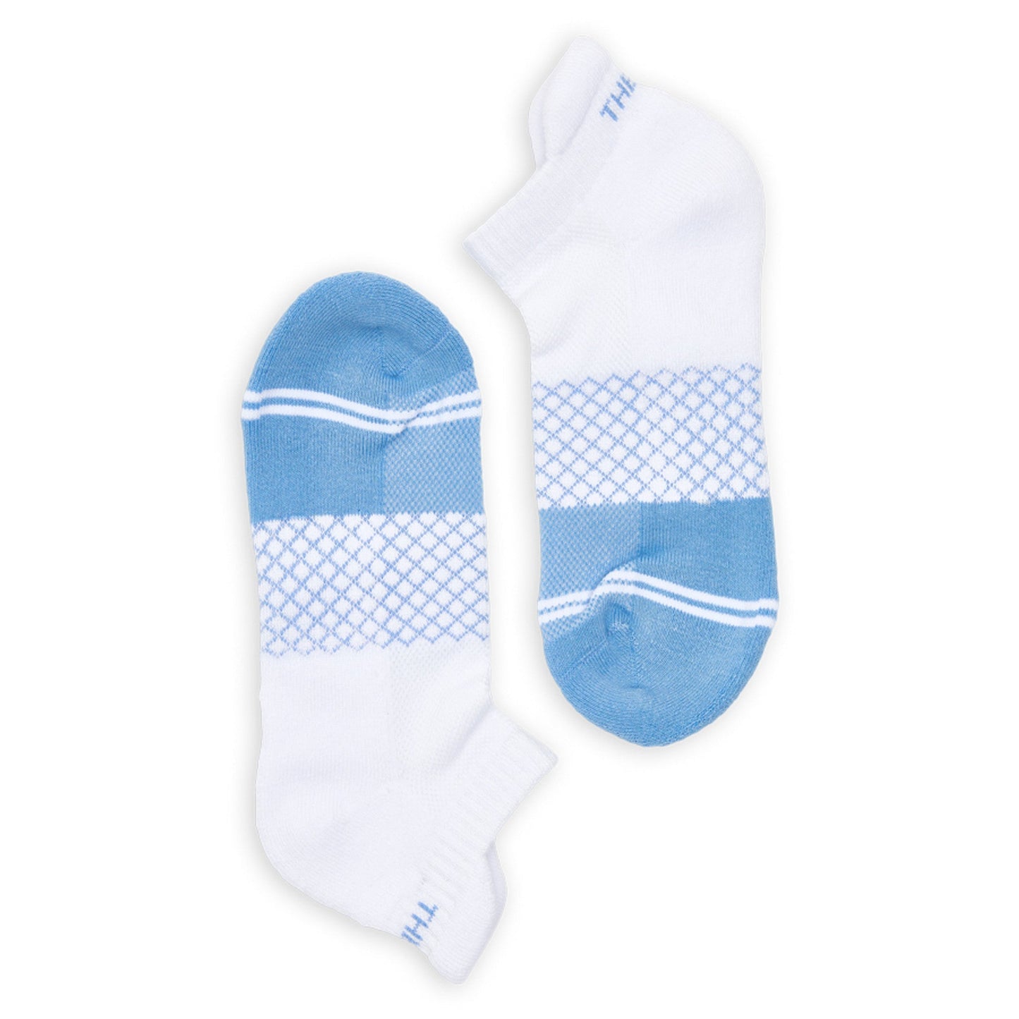 DeadSoxy Ole Miss Ankle Socks 2-Pack white lattice pattern ankle socks with blue toe on Tampa Home & Garden Store