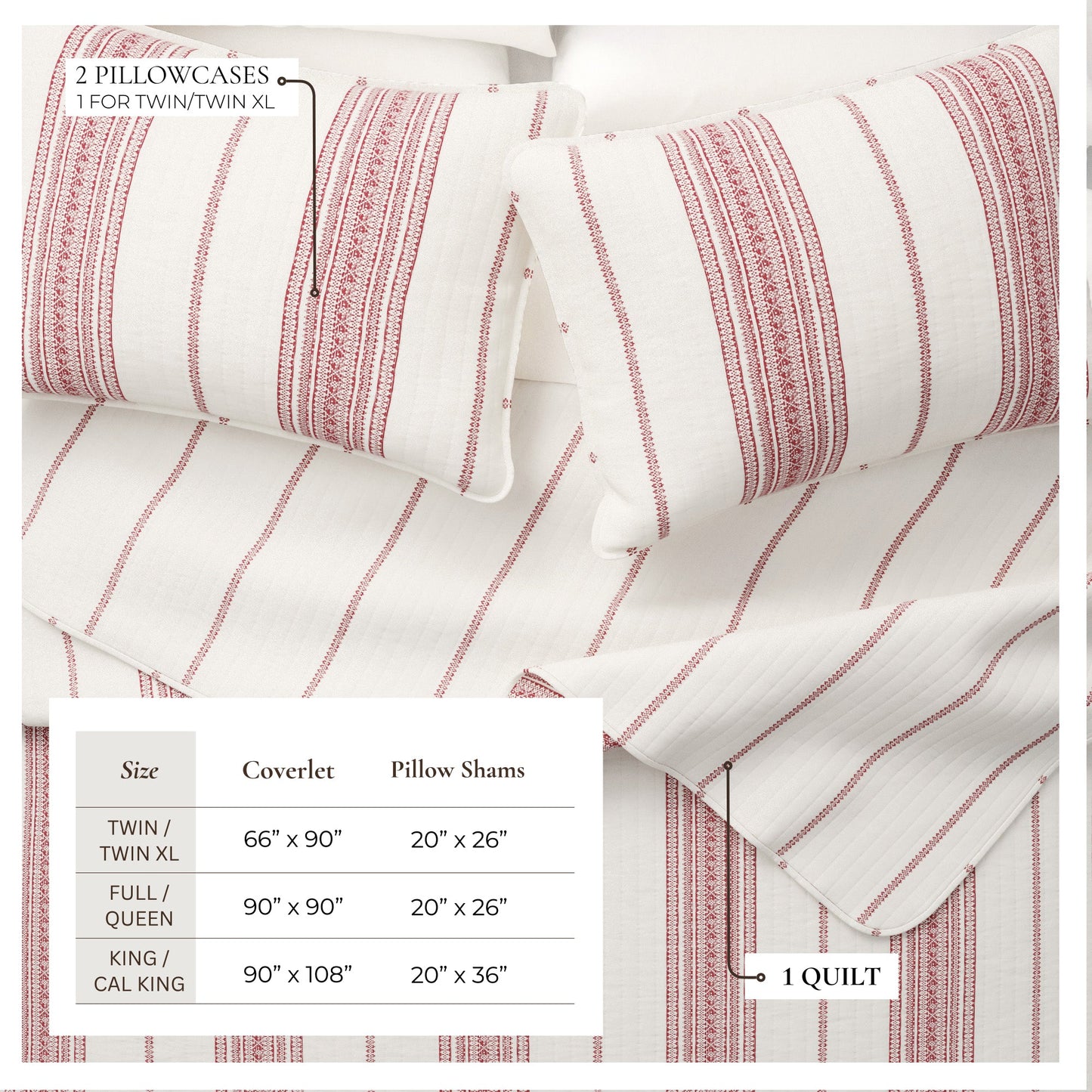 The Classic Reversible Stripe Farmhouse Quilt