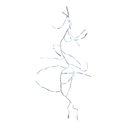 6 Foot Pre-Lit LED Twinkle Silver Branch Garland