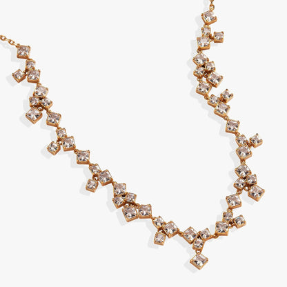 Crystal Chandelier Necklace gold-tone with square-cut crystals by ALEX AND ANI on Tampa Home & Garden Store