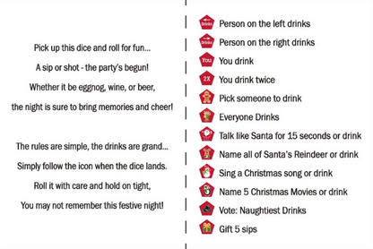 Feliz Navidad - Dije de dados para decidir bebidas