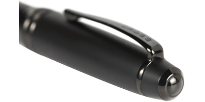 Bailey Matte Black Lacquer Ballpoint Pen by A.T. Cross; black glossy finish, slim clip on Tampa Home & Garden Store