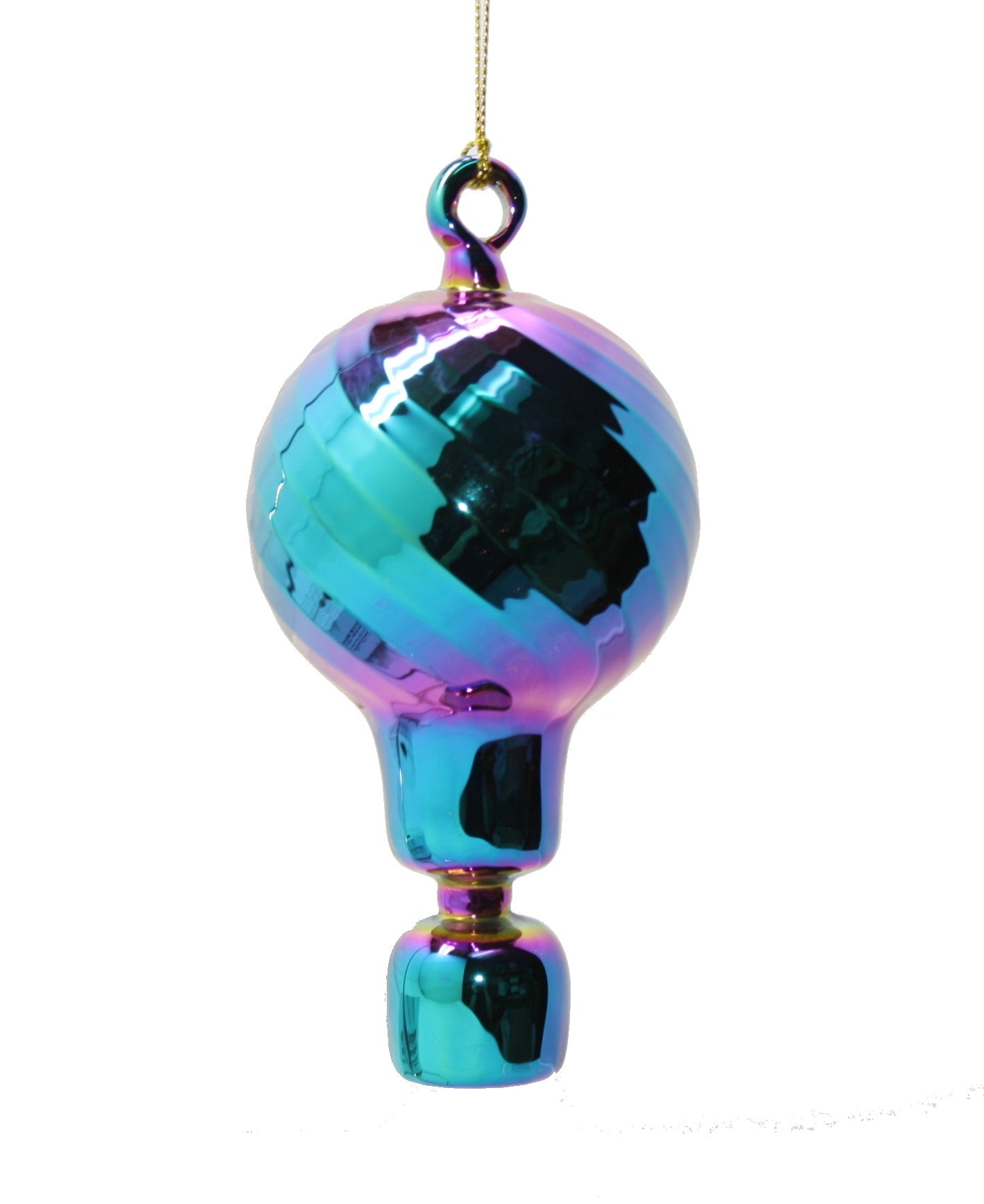 Adorno de globo aerostático de vidrio egipcio cromático