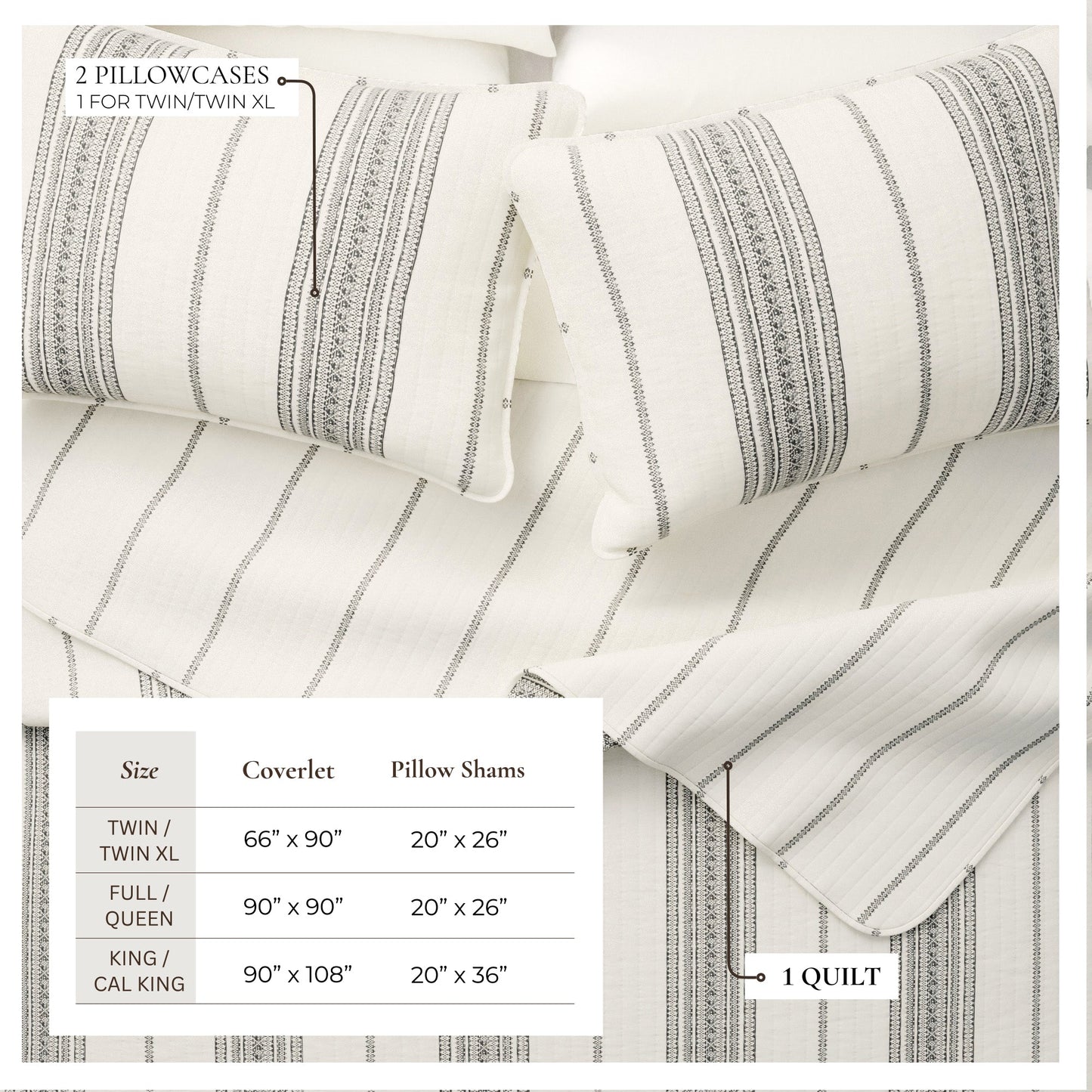 The Classic Reversible Stripe Farmhouse Quilt