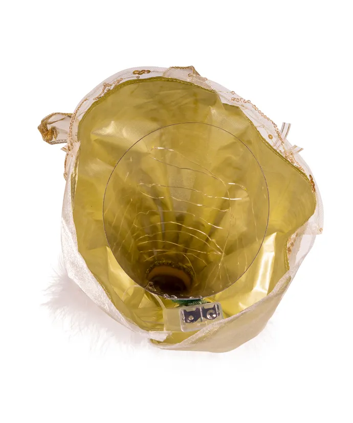 Ángel de luz LED blanco y dorado de 12 pulgadas