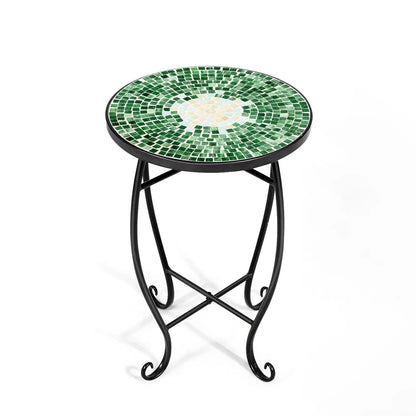 Outdoor Indoor Steel Plant Stand Glass Top Cobalt