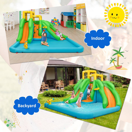 Kids Inflatable Water Park Bounce House with 480W Blower - Tampa Home & Garden Store