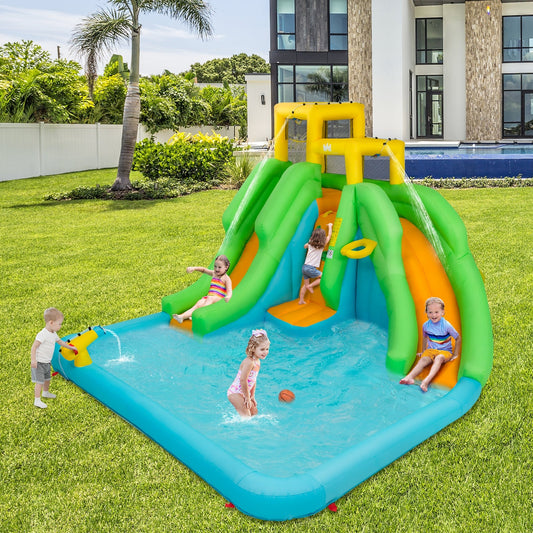 Kids Inflatable Water Park Bounce House with 480W Blower - Tampa Home & Garden Store