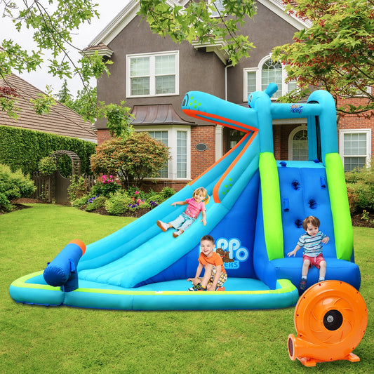 Hippo Inflatable Water Slide Bounce House with 740W Blower - Tampa Home & Garden Store