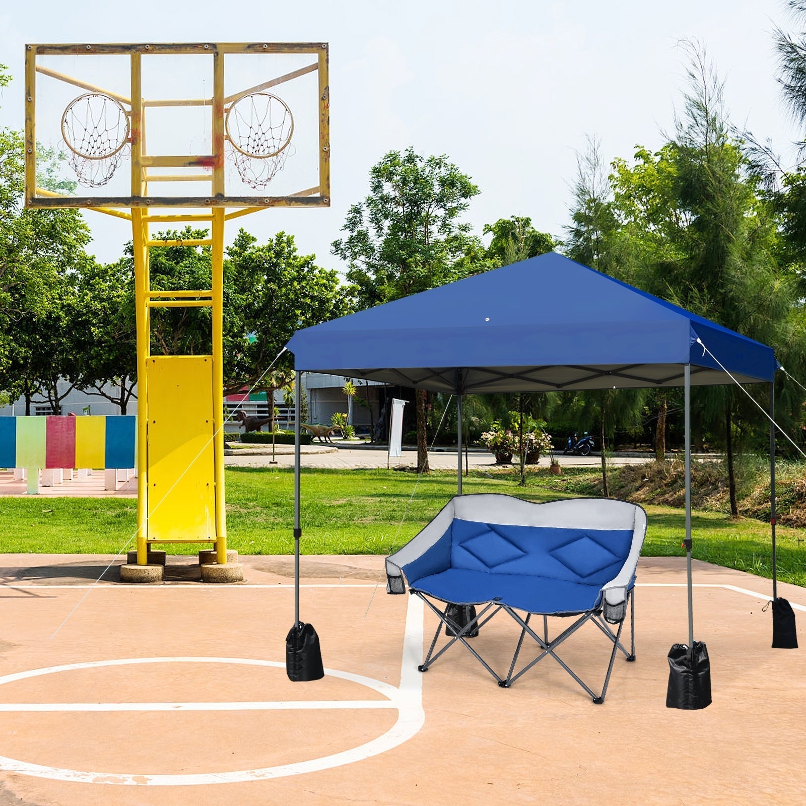 GemGear 8x8 outdoor pop-up canopy tent blue with roller bag on Tampa Home & Garden Store