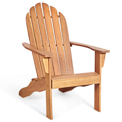 Sillón Adirondack de exterior de madera de acacia con diseño ergonómico - Gris