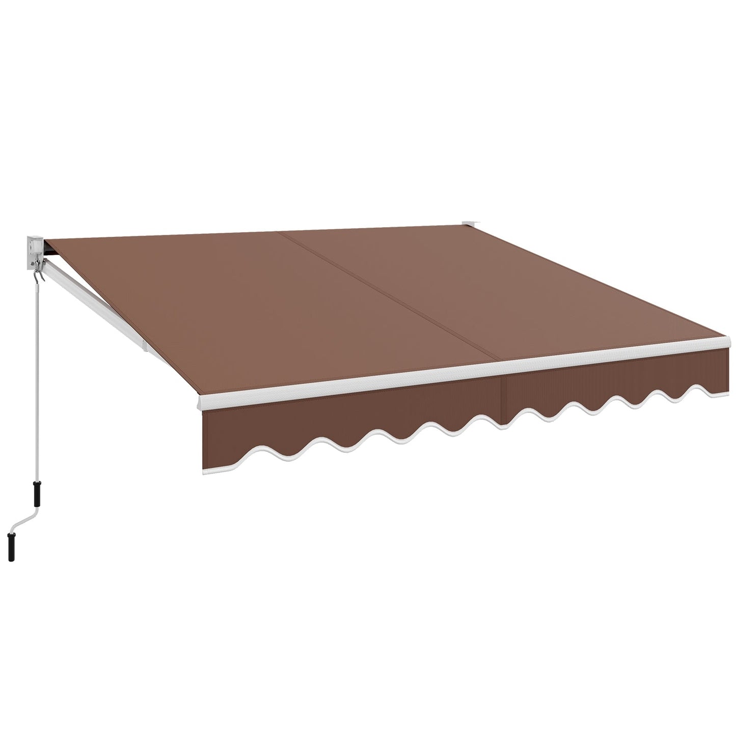 8 x 6.6 Feet Patio Retractable Awning with Manual Crank Handle