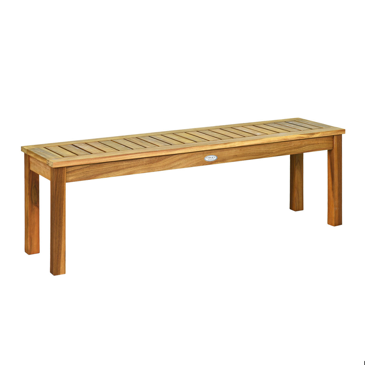 Banco de comedor de madera de acacia para exteriores de 52 pulgadas