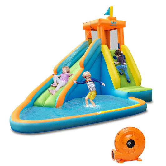 Inflatable Water Slide Kids Bounce House with 740W Blower - Tampa Home & Garden Store