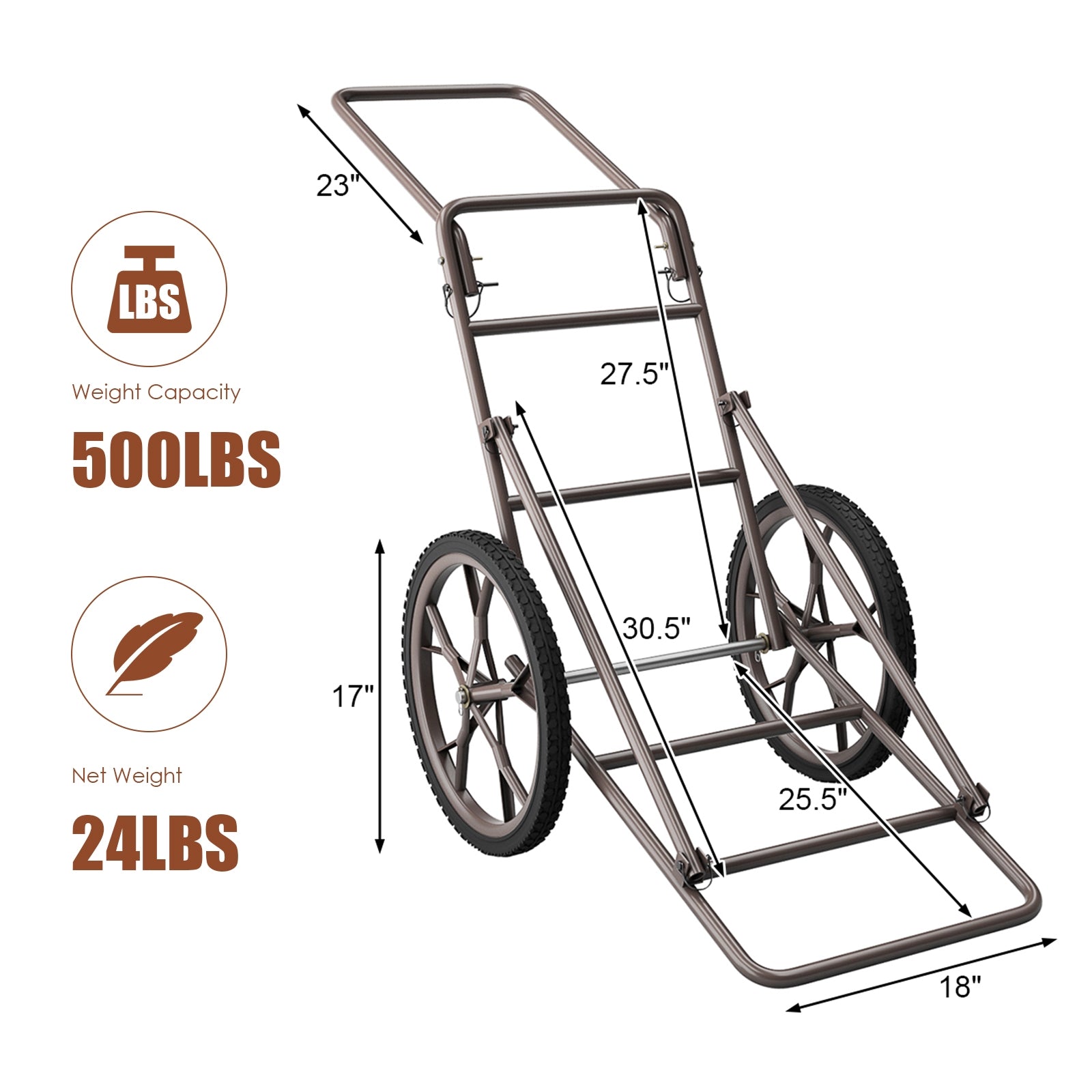 Larger Capacity Folding Deer Game Cart by GemGear with 500lbs weight capacity and wheels on Tampa Home & Garden Store
