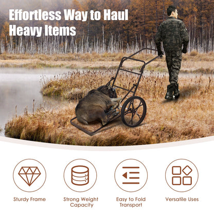 Larger Capacity Folding Deer Game Cart GemGear carries deer with sturdy frame large wheels on Tampa Home & Garden Store