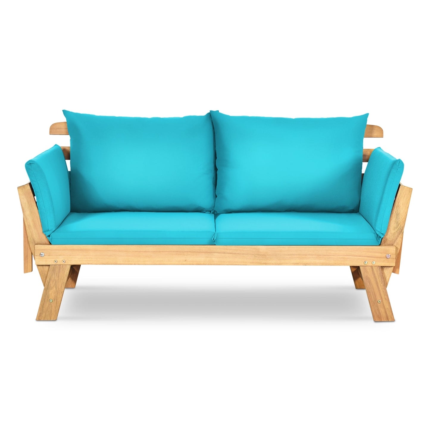 Adjustable Patio Convertible Sofa with Thick Cushion