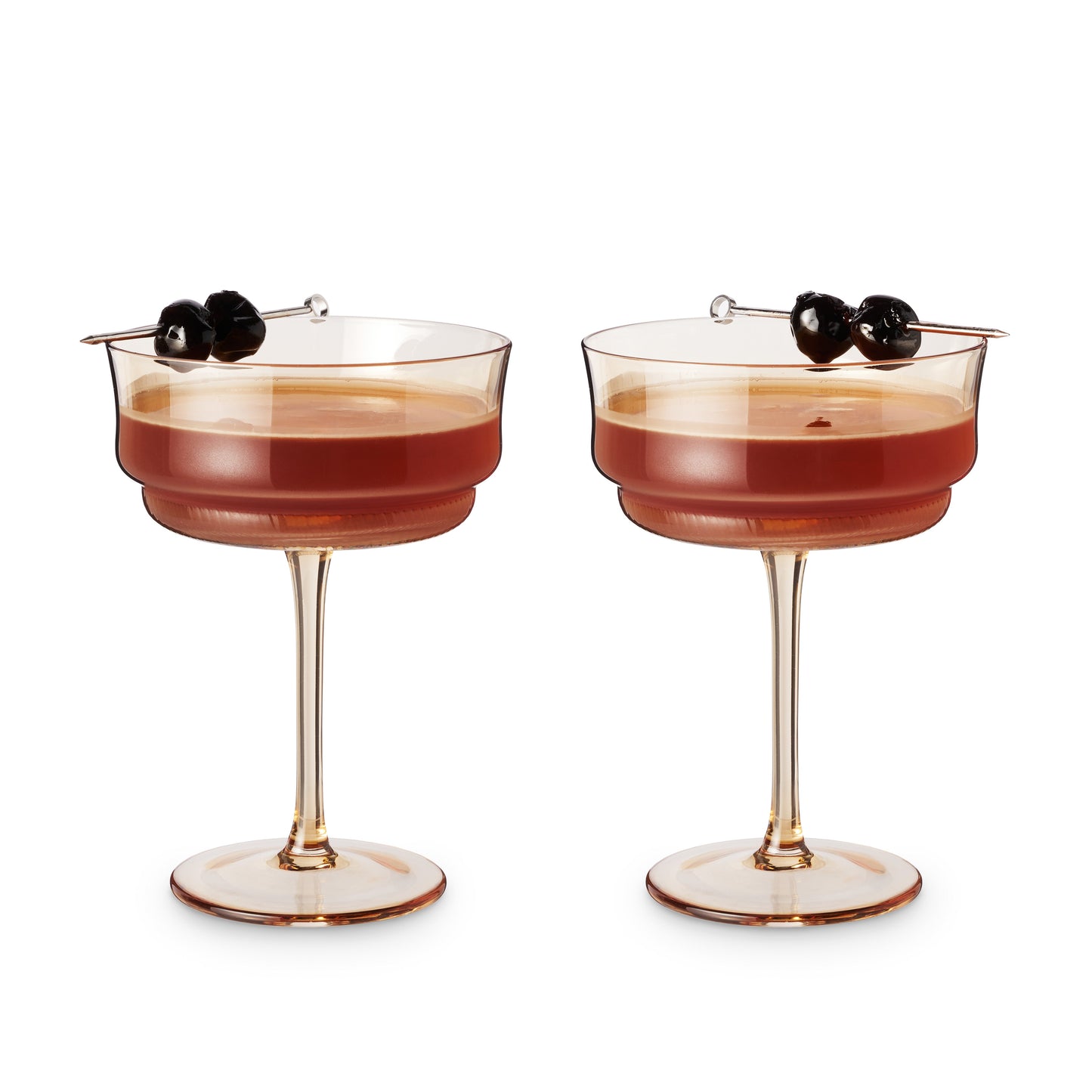 Amber Tulip Cocktail Glasses for Parties
