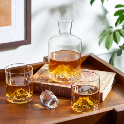 Mountain Crystal Liquor Decanter and Stopper