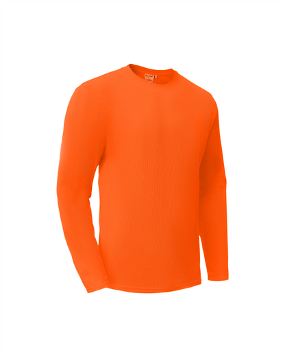 Camisa de seguridad de manga larga naranja antirreflectante de alta visibilidad Ideal Club [R]