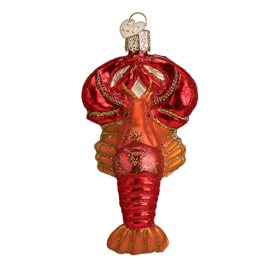 Ornement en verre en forme de homard