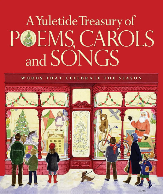 A Yuletide Treasury of Poems, Carols and Songs book with red cover and festive display on Tampa Home & Garden Store