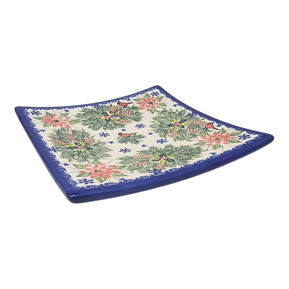 Assiette à toffee en faïence polonaise - Motif Harmonie des Fêtes