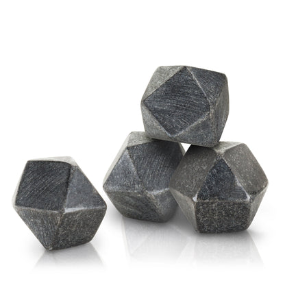 Hexagon Basalt Glacier Rocks Set of 4 for Drinks