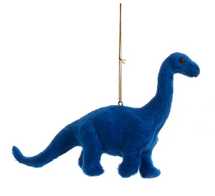 Ornement dinosaure duveteux et coloré -