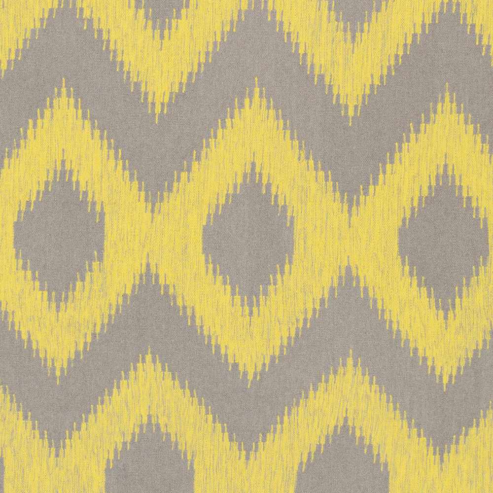 Oradell Yellow Ikat Wool Rug by Boutique Rugs in gray and yellow on Tampa Home & Garden Store