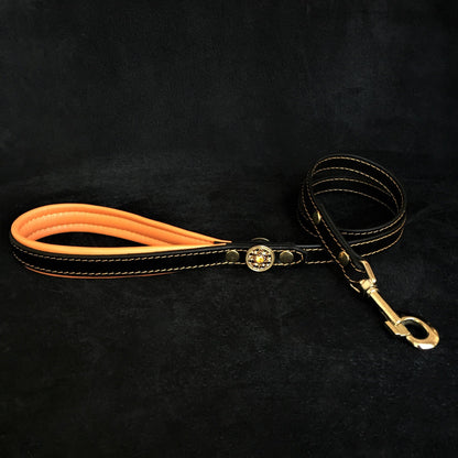 cuir orange plomb « Bijou » 