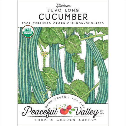 Suyo Long cucumber seeds packet organic non-GMO Seedtime Store on Tampa Home & Garden Store