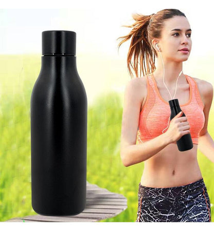 Stevvex black stainless steel water bottle vacuum insulated leakproof BPA free on Tampa Home & Garden Store