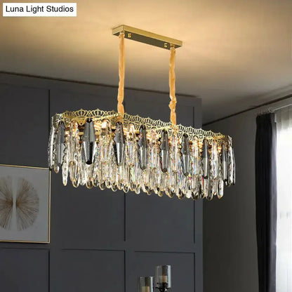 Ornate gold crystal leaf pendant light with hanging prisms Decorbites for bedroom on Tampa Home & Garden Store