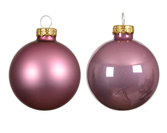 Glass 2.4" Ornaments - 10 piece Set - Vintage Pink - Tampa Home & Garden Store