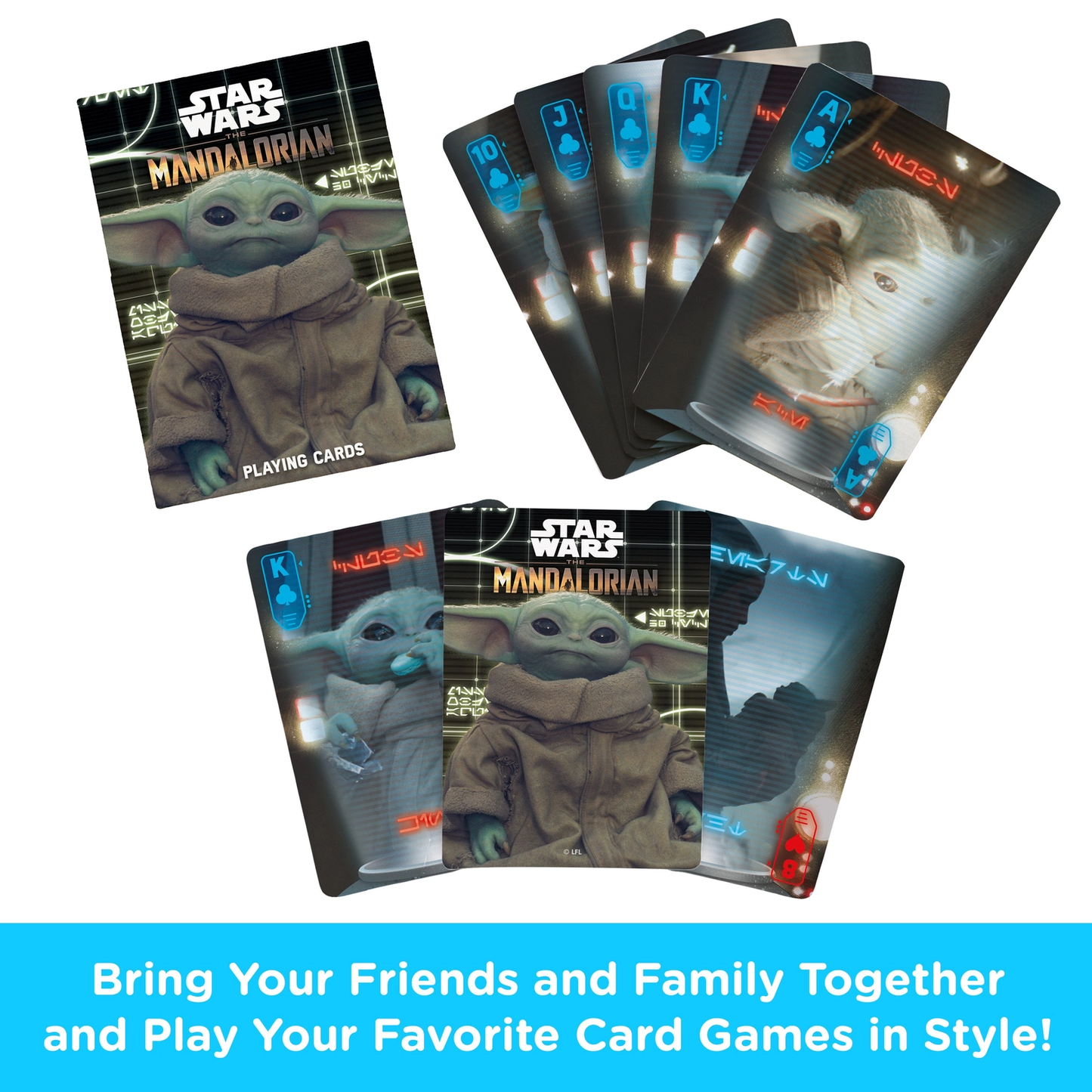 Star Wars The Mandalorian Grogu playing cards deck by The Country Christmas Loft featuring Grogu artwork on Tampa Home & Garden Store
